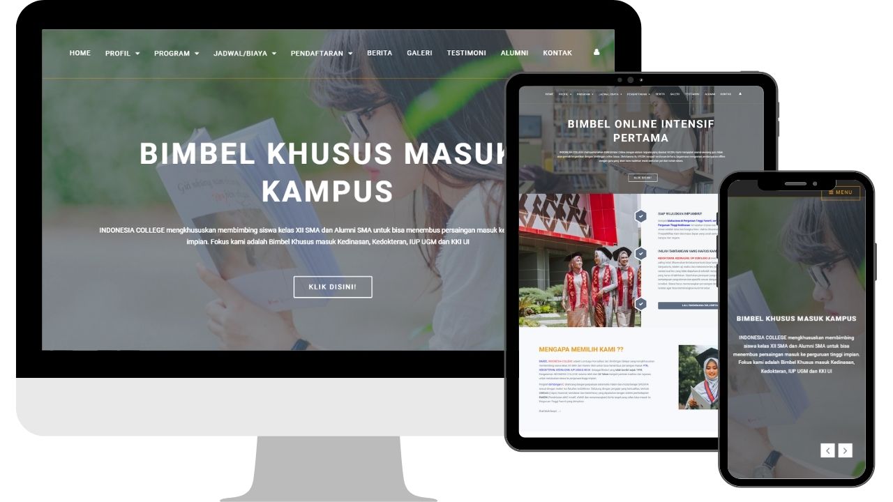 contoh website company profile atau website perusahaan bimbingan belajar